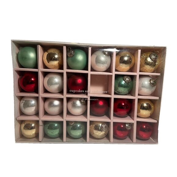 cupcakes & cashmere Other - cupcakes & cashmere red green gold white ornaments 23 pc christmas holiday